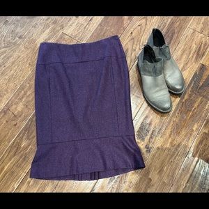 Holt Renfrew Purple Wool Skirt, 4